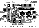 Parts guide for slow-on power supply pc board.