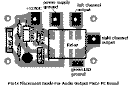 Parts guide for audio output mute relay pc board.
